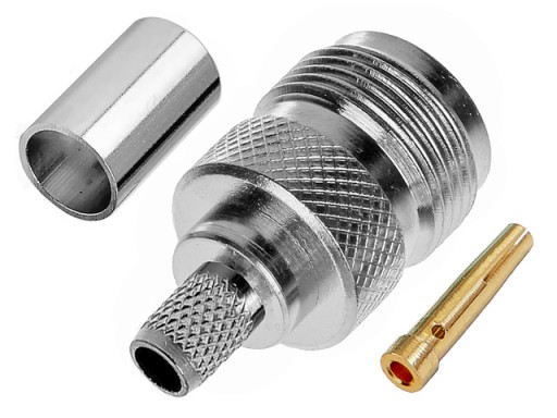 N 50Ohm zásuvka krimpovaná pre kábel H-155