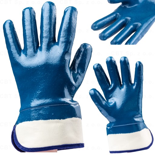 OCHRANNÉ RUKAVICE S NITRILOVÝM POVRCHOM S OCHRANNOU MANŽETOU VEĽKOSŤ 10 XL