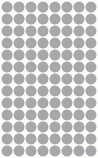 Nálepky CIRCLES Bodky 2cm 104ks Strieborná
