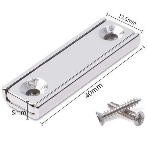 NEODYMOVÝ MAGNET V SKRUTKOVOM POUZDE 40x13,5x5mm