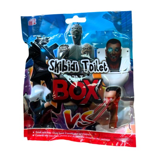 TAŠKA SKIBIDI TOALETNÉ PREKVAPENIE POSTAVKA + 3 ZBERATEĽSKÉ KARTY