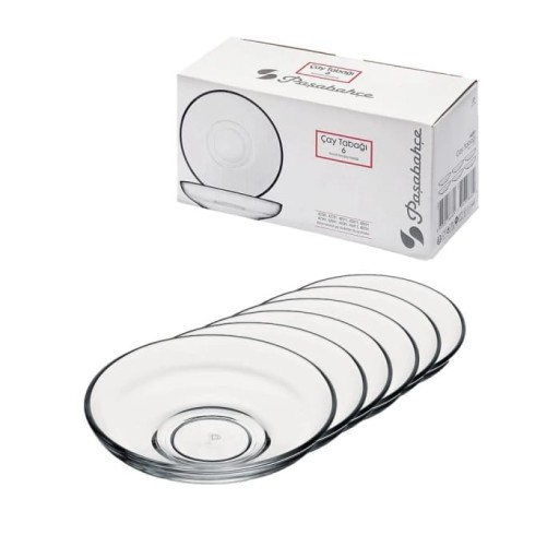6 x Uskudar sklenená podšálka 10,2 cm PASABAHCE