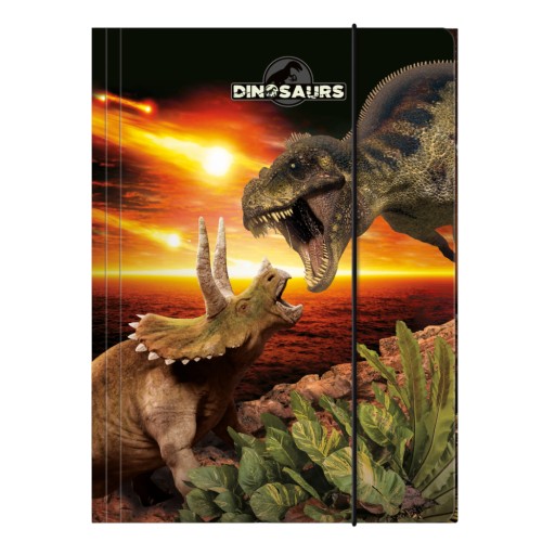 Školský skladačka A4 s gumičkou DINOSAURS Derform
