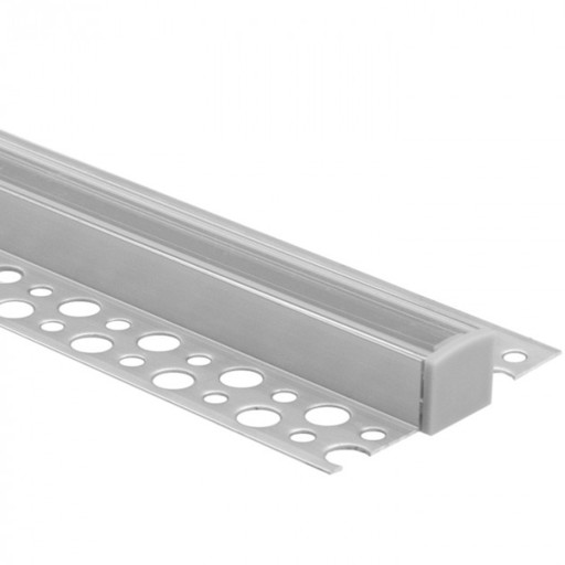 LED Hliníkový profil 1m Zápustný do sadrokartónu, sadrokartónu, komplet