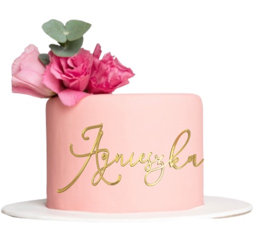 TORTA BOČNÁ DEKOR TOPPER NÁZOV zlaté zrkadlo ZRKADLO
