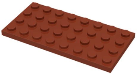 LEGO PLATE 4X8 HNEDÁ ČÍSLO 3035