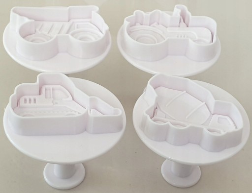 COOKIE CUTTERS TRAKTOR RÝPADLO DOZER stavebné vozidlá 4 ks
