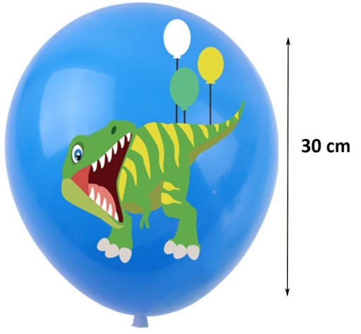 NARODENINOVÉ BALÓNY FAREBNÉ DINOSAURY DINO HEL 8 ks