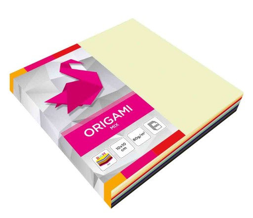 ORIGAMI 10X10 MIX farieb 100 listov