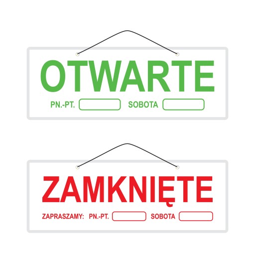 OTVORENÉ / ZATVORENÉ laminovaná tabuľka