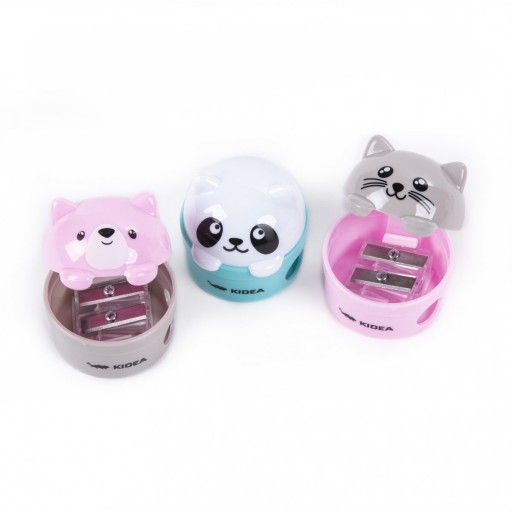 Dvojité školské orezávatko PANDA BEAR HAMSTER KIDEA MIX