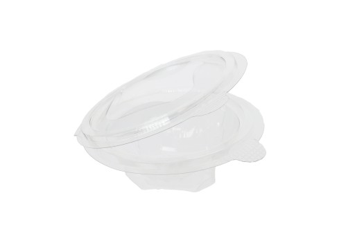 Plastové nádoby na šaláty, dezerty s vrchnákom 150 ml - 50 ks.