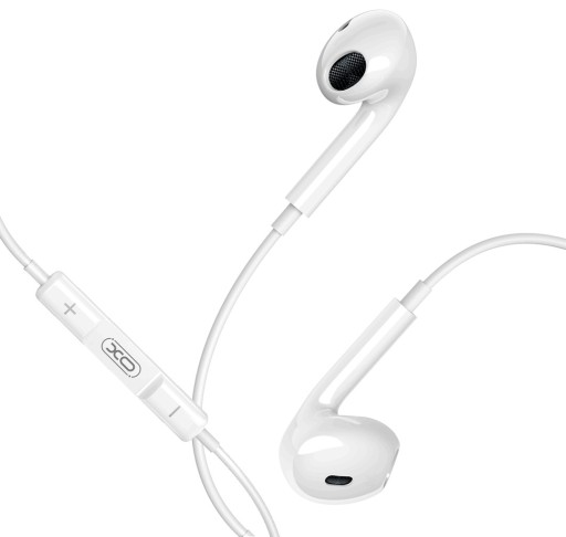 Káblové slúchadlá USB-C s mikrofónom USB typu C, biele do uší