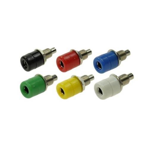 Banánková montážna zásuvka 4mm 24.247.2 čierna 24A 60V / 10592