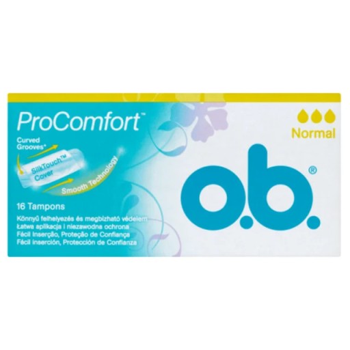 O.B. TAMPÓNY 16 NORMÁLNA DOKONČNÁ OCHRANA PRED ÚNIKOM