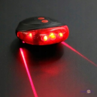 ZADNÉ SVETLO NA BICYKEL 5 LED ZADNÉ S LASEROM 5 REŽIMOV