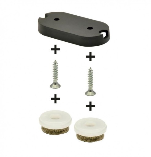 Skrutkovací nábytkový klzák 62x30mm na sedačku, posteľ