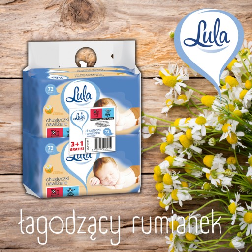 LULA vlhčené obrúsky s CHAMOMILE 4x72 ks