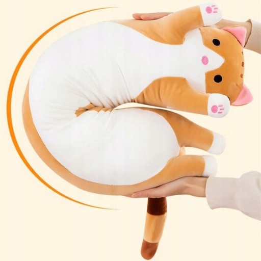 DLHÝ MASKOT MASKOT PLYŠOVÝ VANKÚŠ PRE MAČKU 50cm XXL