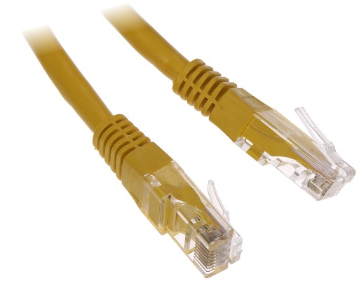 Patchcord RJ45/6/0,5-YELLOW kat.6 žltý 0,5m