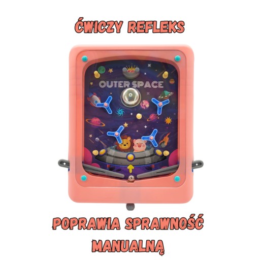 ZRUČNOSTNÁ HRA PINBALL ružová FLIPPER