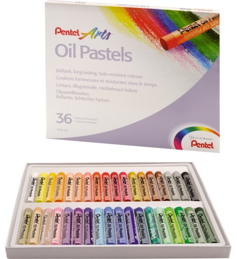 Pentel PHN Oil Pastels Pastelky 36 farieb