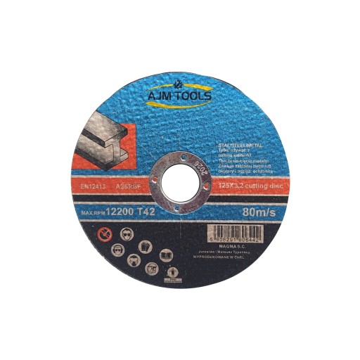 Oceľové kotúče na kov 125x3,2 kotúče 125mm 10 kusov 125x22,2