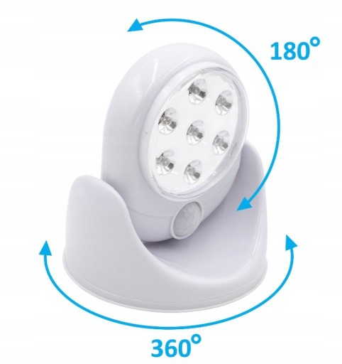 LAMPA SO SNÍMAČOM POHYBU 7 LED SVETLO NA BATÉRIU