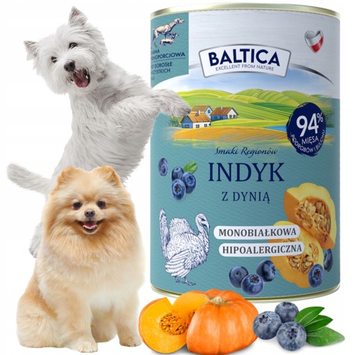 BALTICA mokré krmivo pre psov TURECKO S TEKVICOU bezobilné prémiové 400g