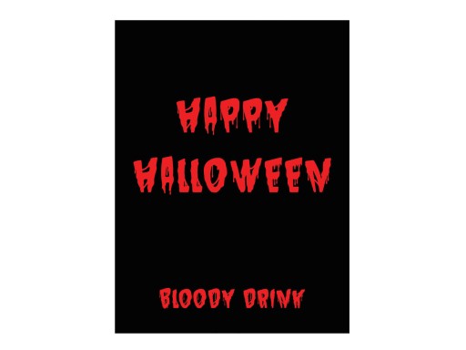 Etikety na vodku Bloody Halloween 9 ks