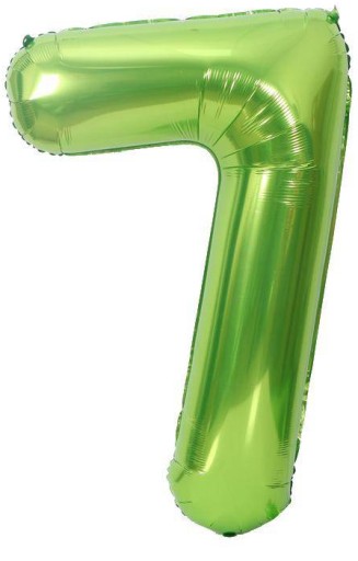 NARODENINOVÝ BALÓN ČÍSLO VEK 7 ROKOV ZELENÝ MINECRAFT VEĽKÁ HELMA 100cm