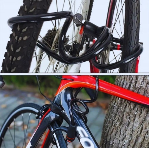 ZÁMKU BICYKLA KÁBLOVÝ ZÁMOK BICYKLA BEZPEČNOSTNÝ KĽÚČ ZÁMKU BICYKLA