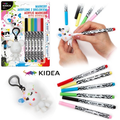 AKRYLOVÉ ZNAČOVAČE, PERÁ, S KĽÚČENKOU, DIY PRÍvesok