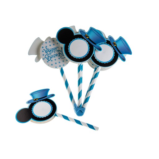 Ozdoby na tortu Mickey Mouse modré, 6 ks