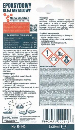 LEPIDLO KOVOVÉ EPOXIDOVÉ E-143 TECHNICQLL 2x20ml