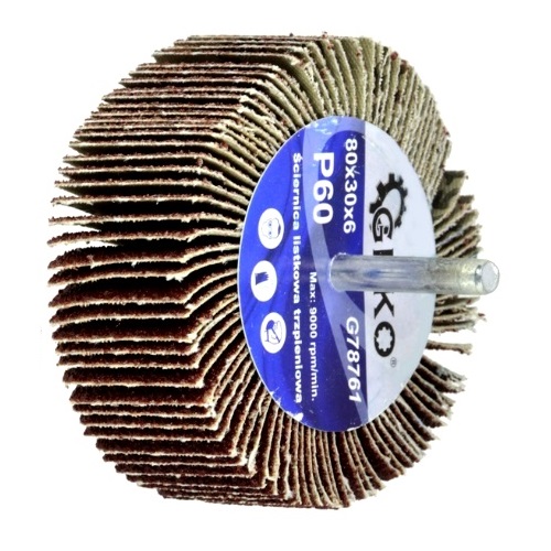 KLAPKOVÝ KOTOUČ BRÚSNY PAPIER NA VRTACIE KOTÚČE 80mm GRIT 60 GEKO
