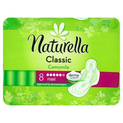 Naturella 8 klasických maxi hygienických vložiek Wings