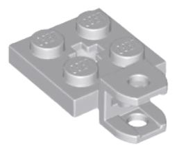 LEGO 2X2 S HÁKOM, HÁK SVETLO SIVÁ 63082