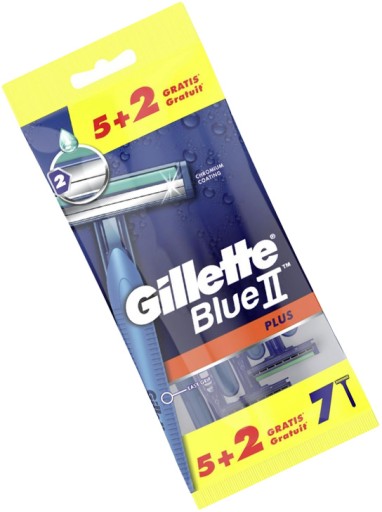 GILLETTE BLUE II PLUS holiaci strojček - 7 KS