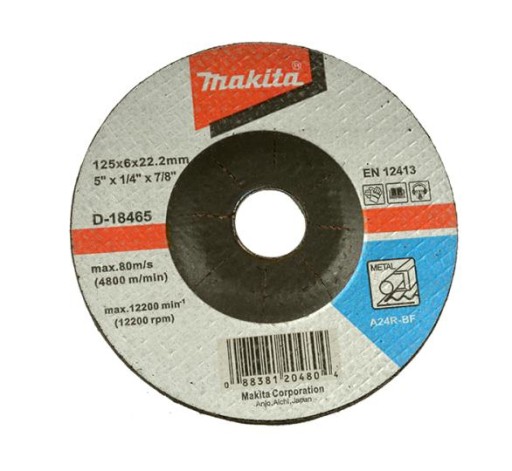 Makita brúsny kotúč na kov 125x6x22,2 mm A24R inox