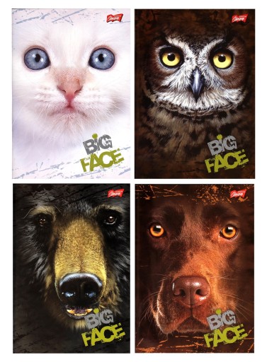 A5 80k mriežkový zápisník Big Face Animals Unipap