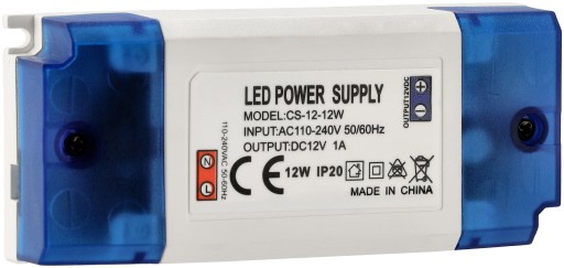 12V LED ZDROJ NA NÁBYTOK 1A 12W PRE LED PÁS Transformer