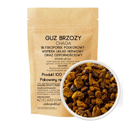 CHAGA brezový uzol HUBA brezový uzol 100%