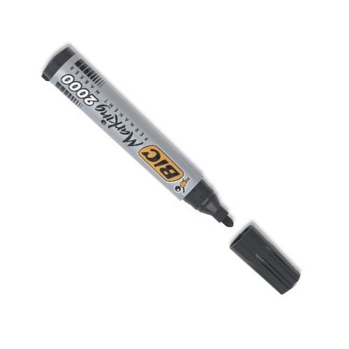 Bic permanentný fix, čierny, okrúhly hrot