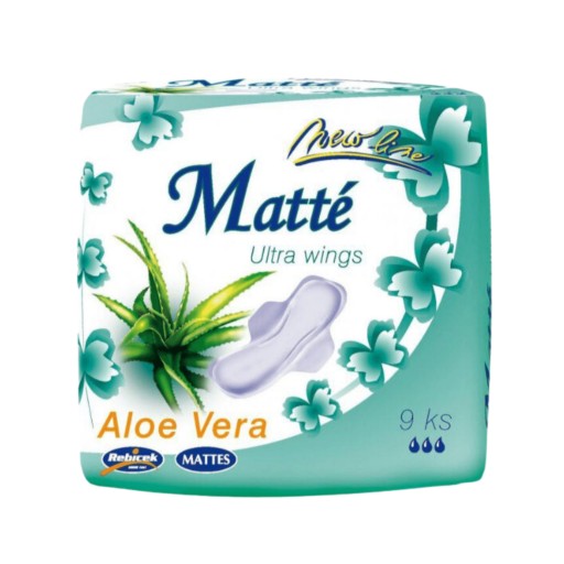 MATNÉ ALOE VERA SANITÁRNE VLOŽKY S KRÍDLAMI 9 KS ULTRA