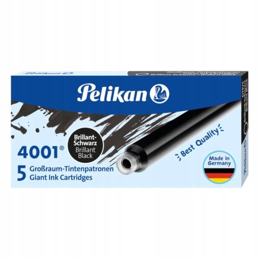 Dlhé atramentové náplne - Pelikan - bal 5 ks - ČIERNA