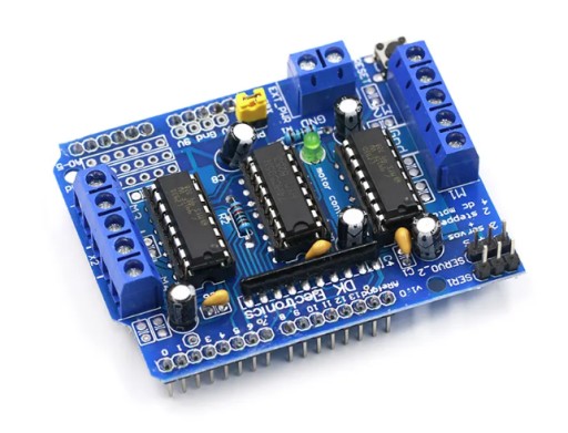 Shield L293D 4-kanálový jednosmerný ovládač motora kompatibilný s Arduino UNO
