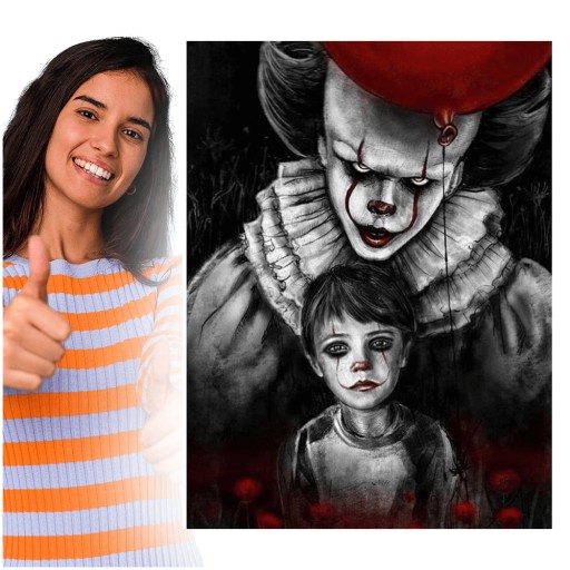 Diamantové vyšívanie IT Diamantové maľovanie CLOWN Obrázok na polepenie diamantmi
