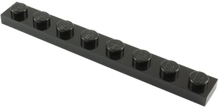 LEGO PLATE 1X8 ČIERNA ČÍSLO 3460