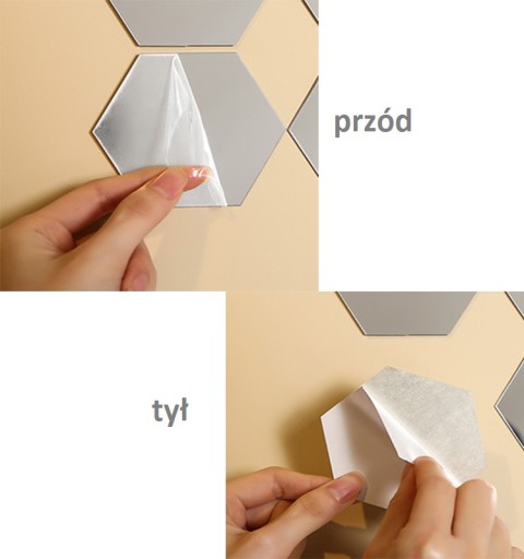 Dekorácia na stenu Hexa dekoračné zrkadlo 4 cm